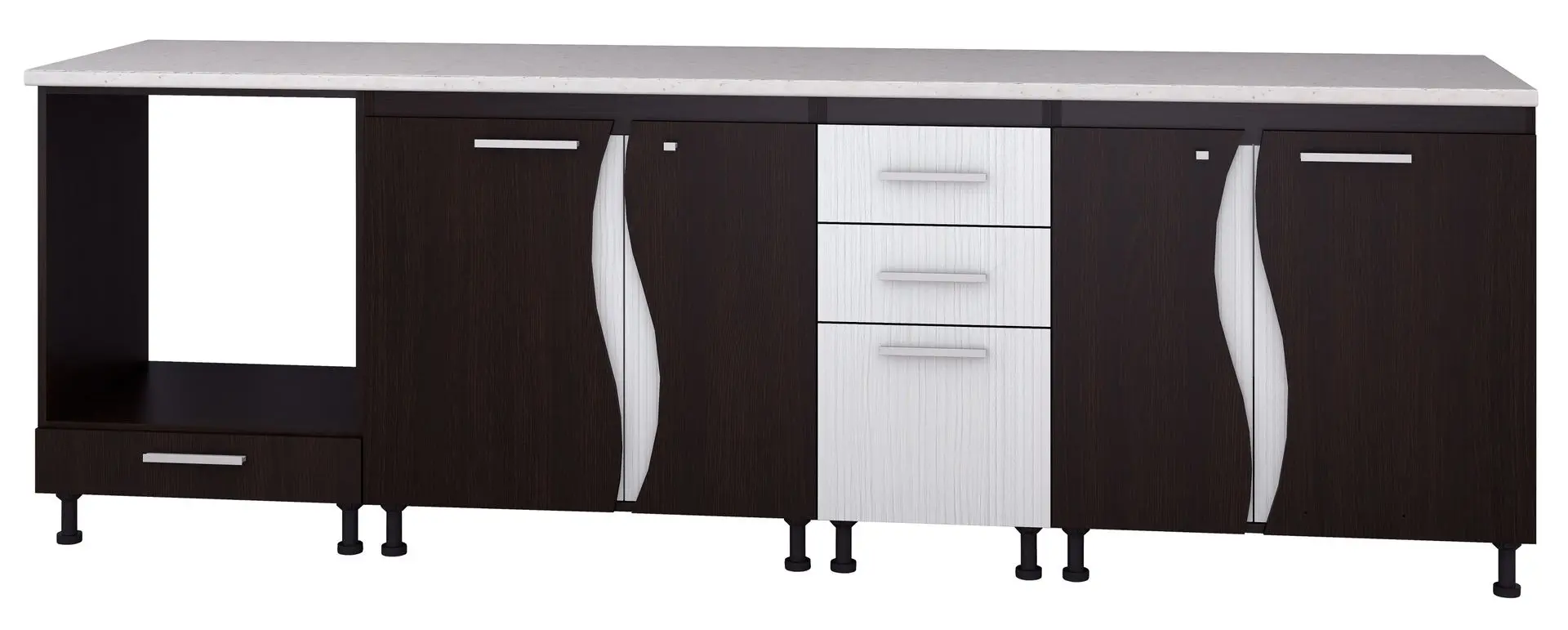 Bucatarie Marcel Prod CIP3S-C2 2.6m (Wenge/White)