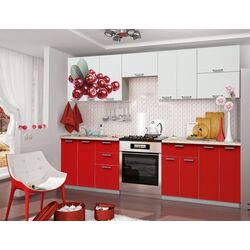 Bucatarie Marcel Prod Cirese 2.8m (White/Red)