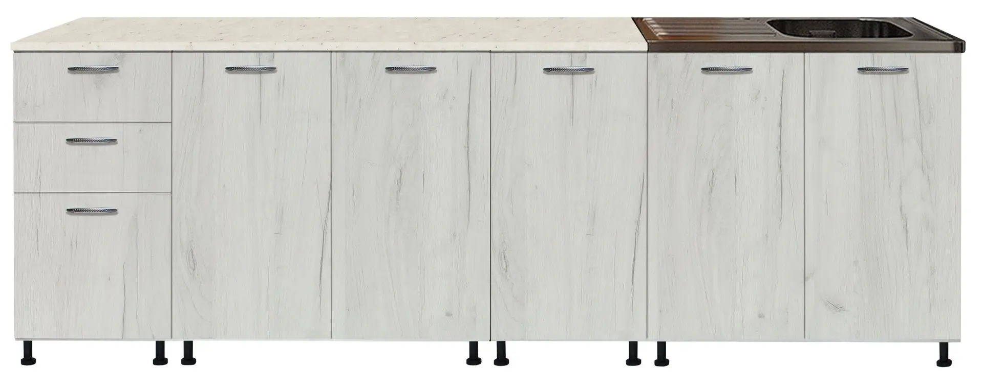 Bucatarie Marcel Prod Dusea 2.4m (White/Craft Oak White) - 4