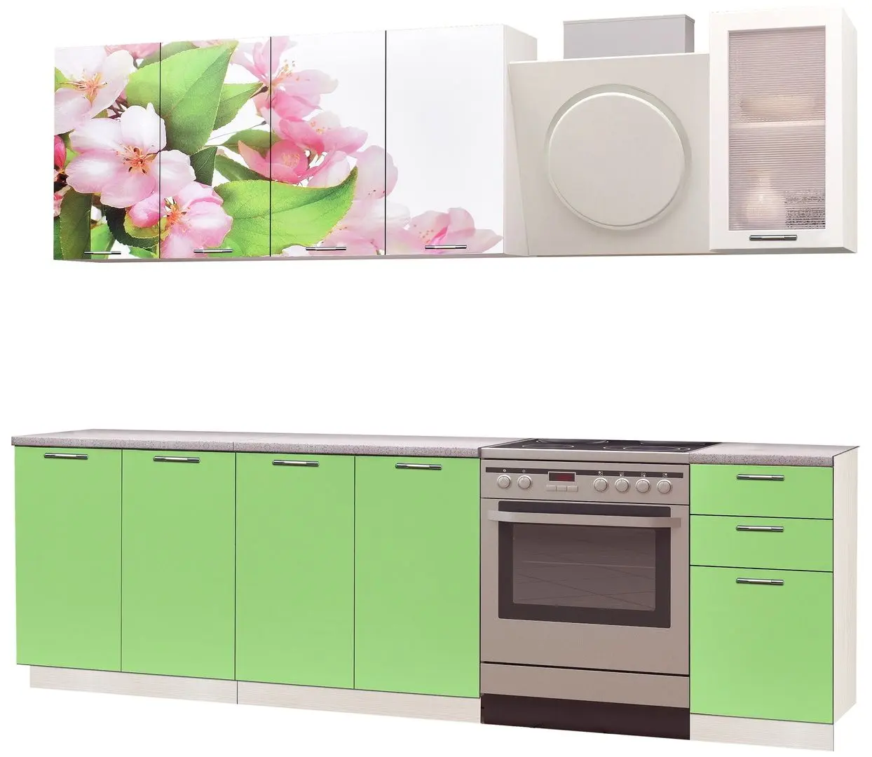 Bucatarie Marcel Prod Famp Mar 2.0m (White/Green)