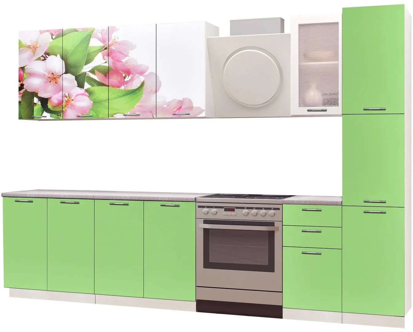 Bucatarie Marcel Prod Famp Mar 2.4m (White/Green)