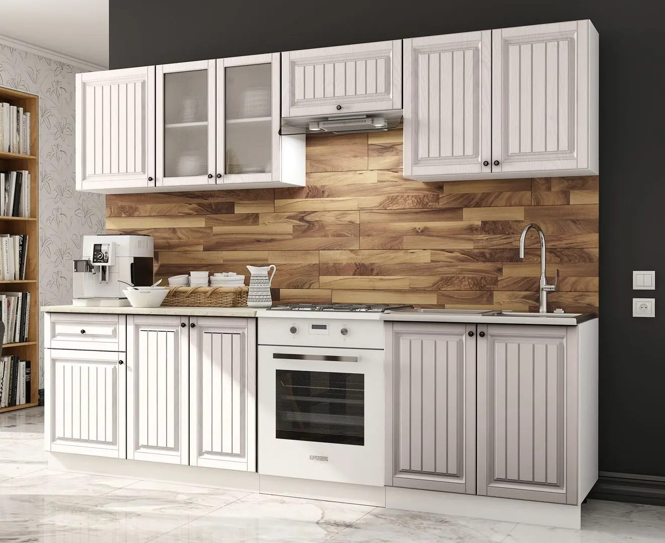 Bucatarie Marcel Prod Gospodina 2.6m (Muscat/White)