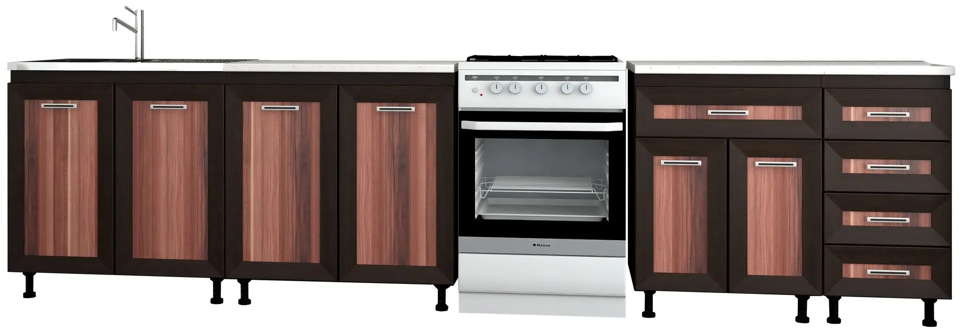 Кухня Marcel Prod Greta 2.6м (Havana/Wenge) - 4