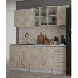 Bucatarie Marcel Prod Karina 2m (Marble/White) Thumb