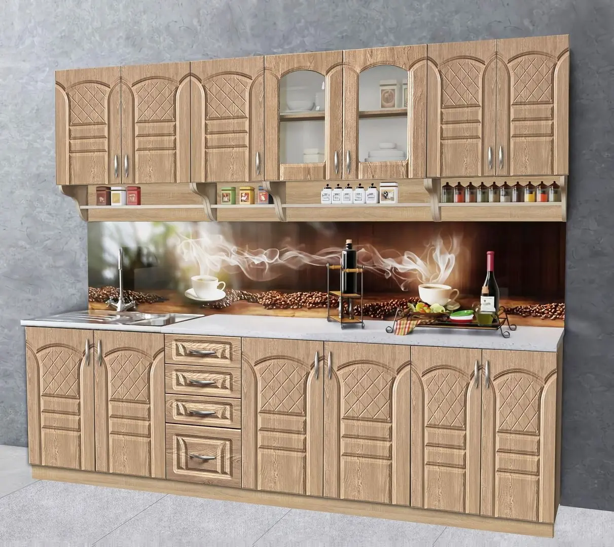 Bucatarie Marcel Prod Korona Miz 2.6m (Sonoma Oak)