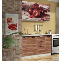 Bucatarie Marcel Prod Mere 1.3m (White/Red/Oak)