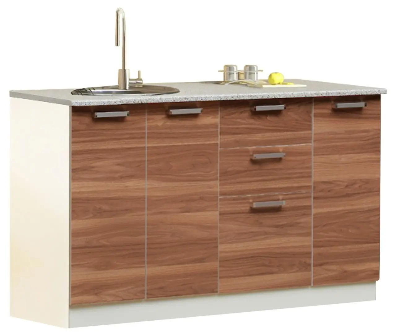 Bucatarie Marcel Prod Mere 1.3m (White/Red/Oak)