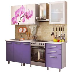 Bucatarie Marcel Prod Orhidee 1.6m (White/Purple) Thumb