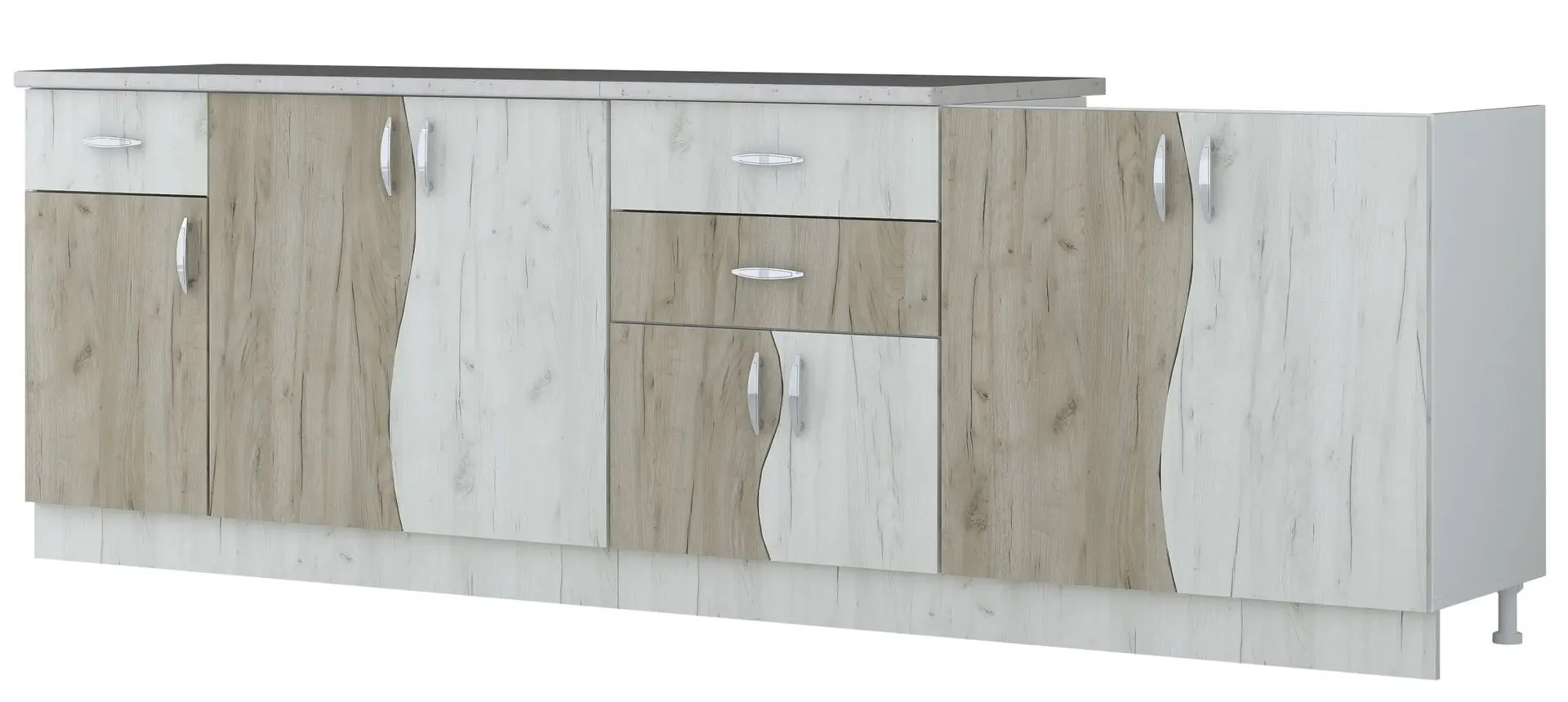 Bucatarie Marcel Prod Paula S 2.6m (Craft Oak White/Craft Oak Gray) - 4