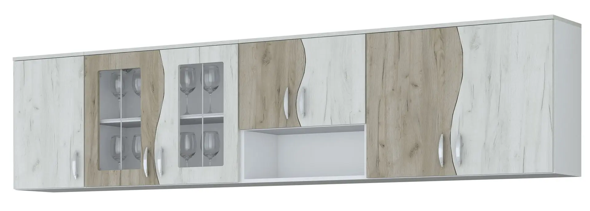 Bucatarie Marcel Prod Paula S 2.6m (Craft Oak White/Craft Oak Gray) - 3