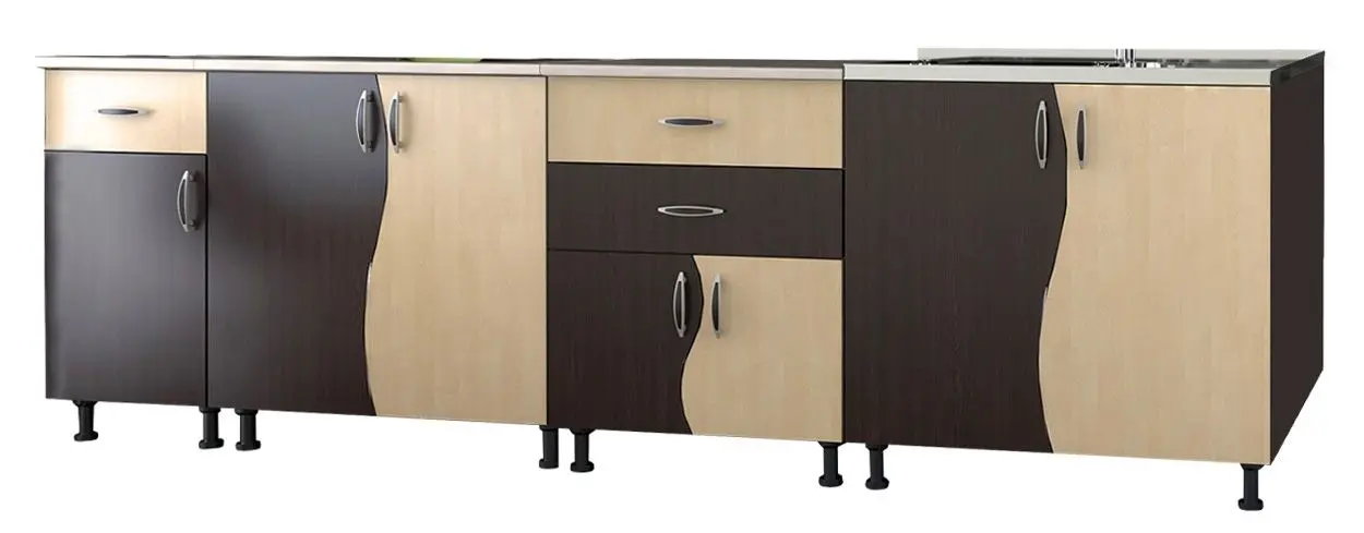 Кухня Marcel Prod Paula S 2.6м (Wenge/Birch) - 3