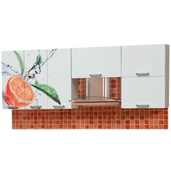 Кухня Marcel Prod Portocala 2.0м (White/Orange) Thumb