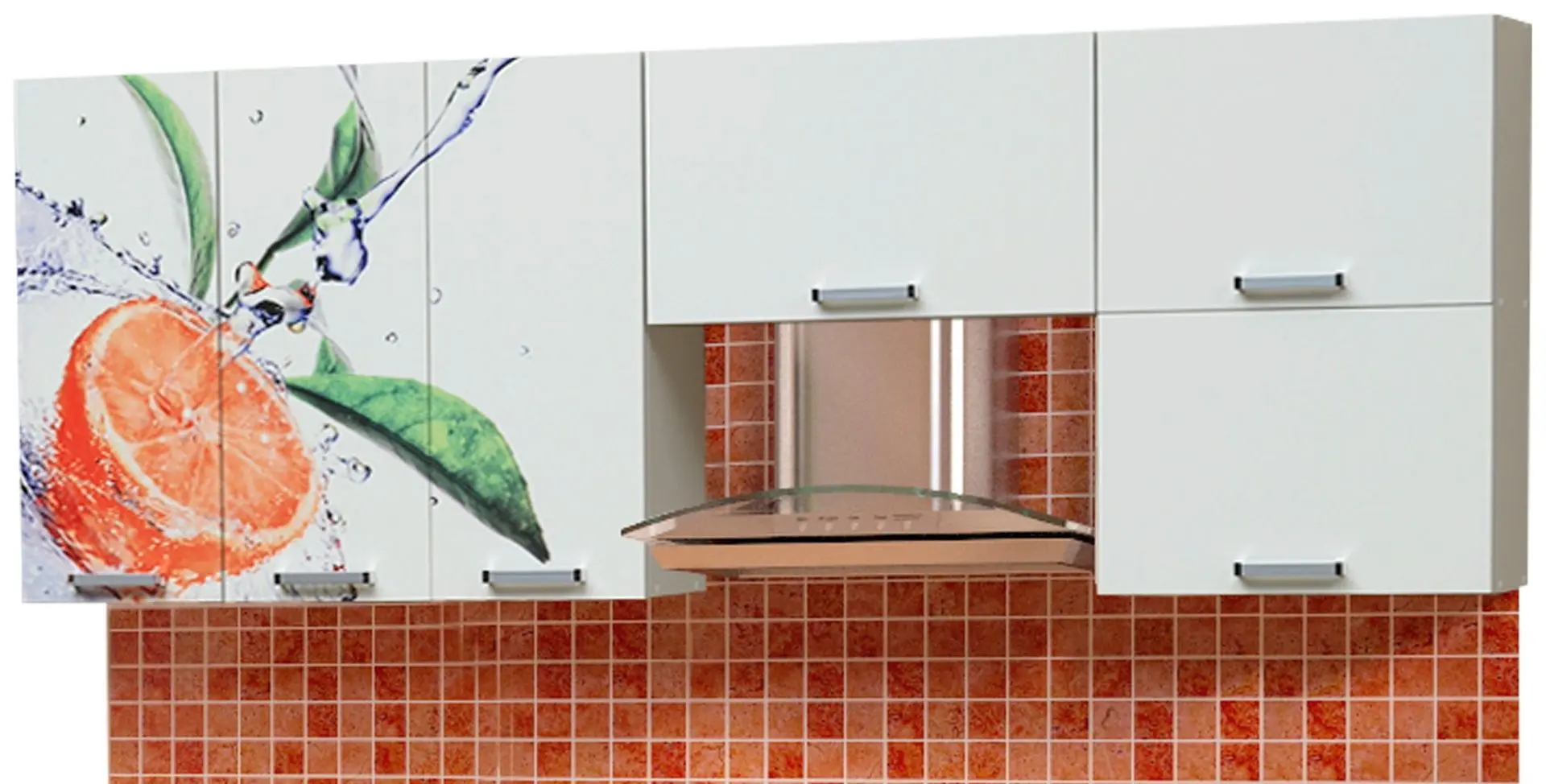 Кухня Marcel Prod Portocala 2.0м (White/Orange)