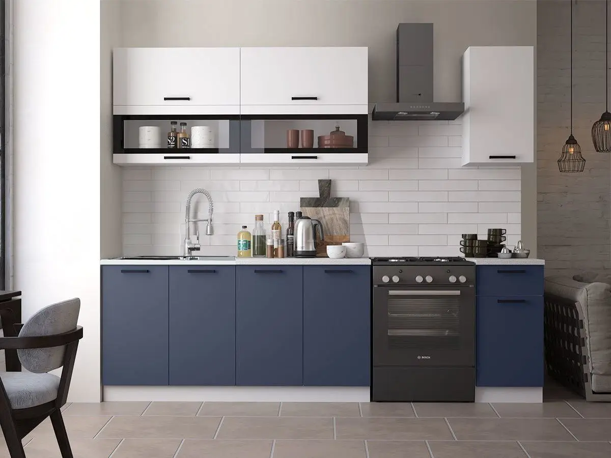 Bucatarie Marcel Prod Tehno 2.0m (Ultramarine Blue/White)