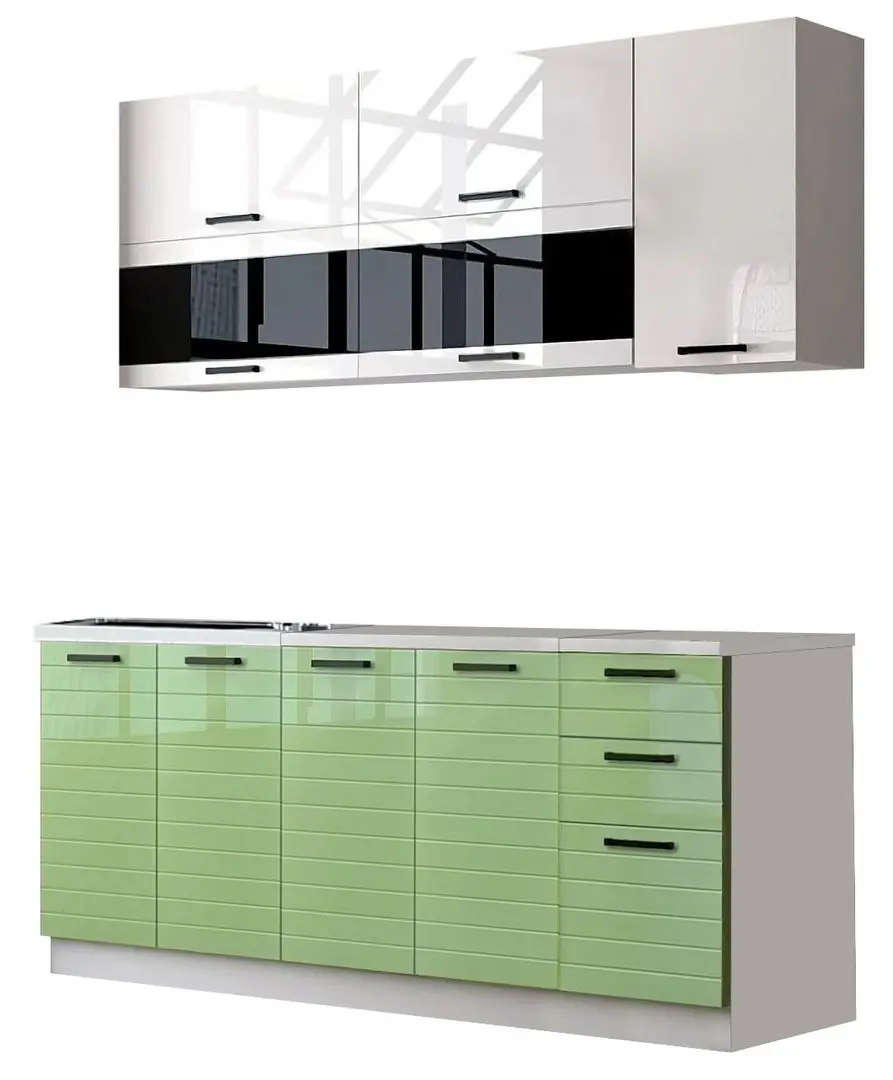 Bucatarie Marcel Prod Tehno-3 2m (White/Green)