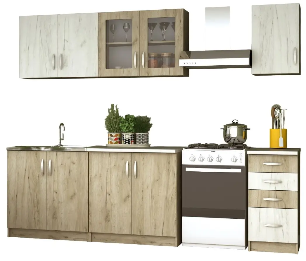 Кухня Marcel Prod Venus RO 2m (Craft Oak White/Craft Oak Gray)