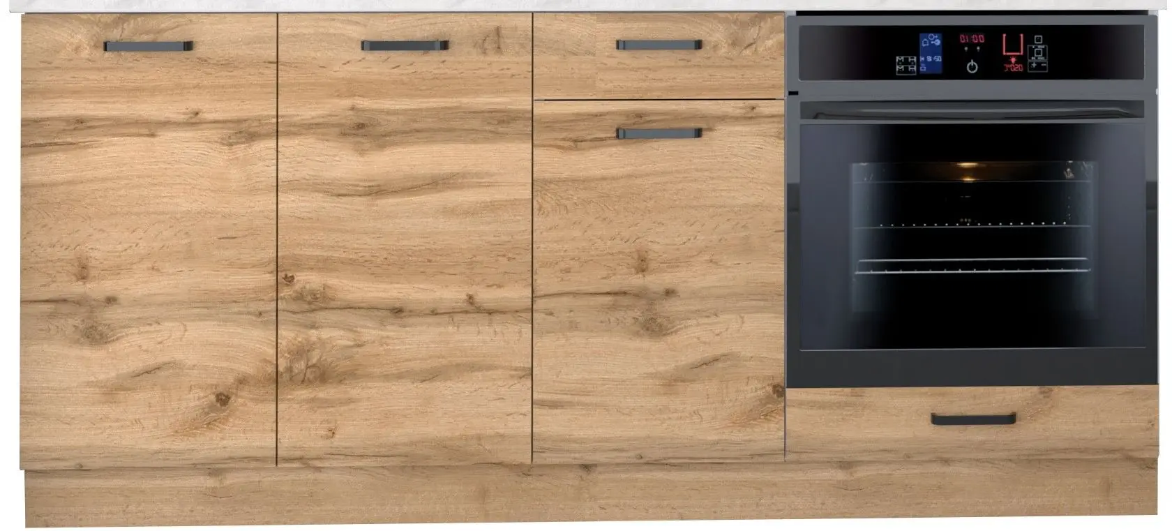 Bucatarie Marcel Prod Vio C 1.8m (Wotan Oak/White) - 4