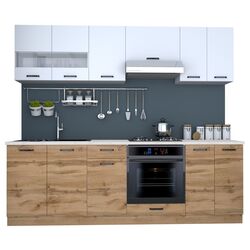 Bucatarie Marcel Prod Vio C 2.4m (Wotan Oak/White) Thumb