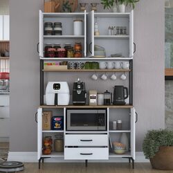 Bufet Mirage Meble JE169 (White/Walnut) Thumb