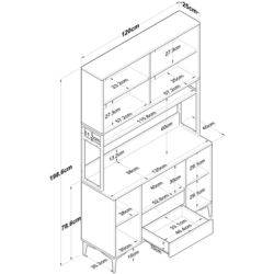 Bufet Mirage Meble JE169 (White/Walnut) Thumb