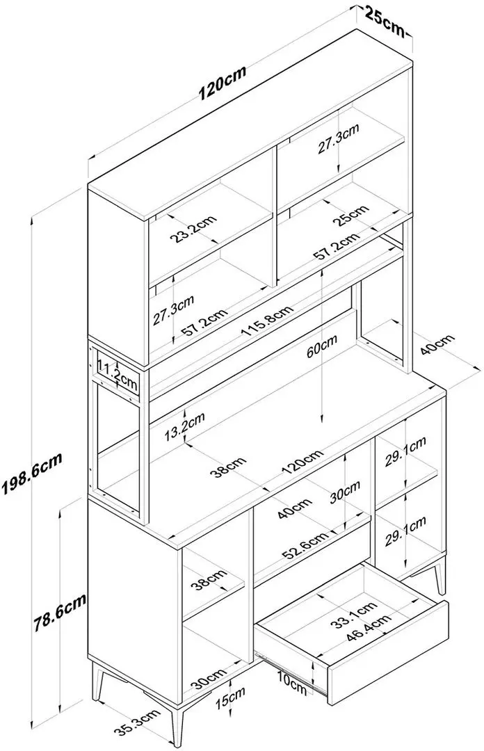 Bufet Mirage Meble JE169 (White/Walnut)