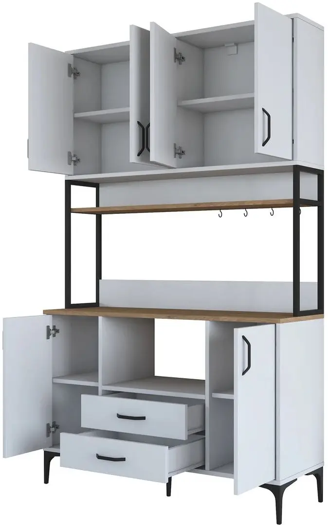 Bufet Mirage Meble JE169 (White/Walnut)