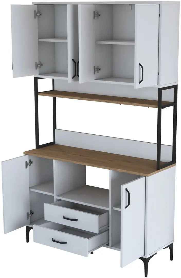 Bufet Mirage Meble JE169 (White/Walnut)