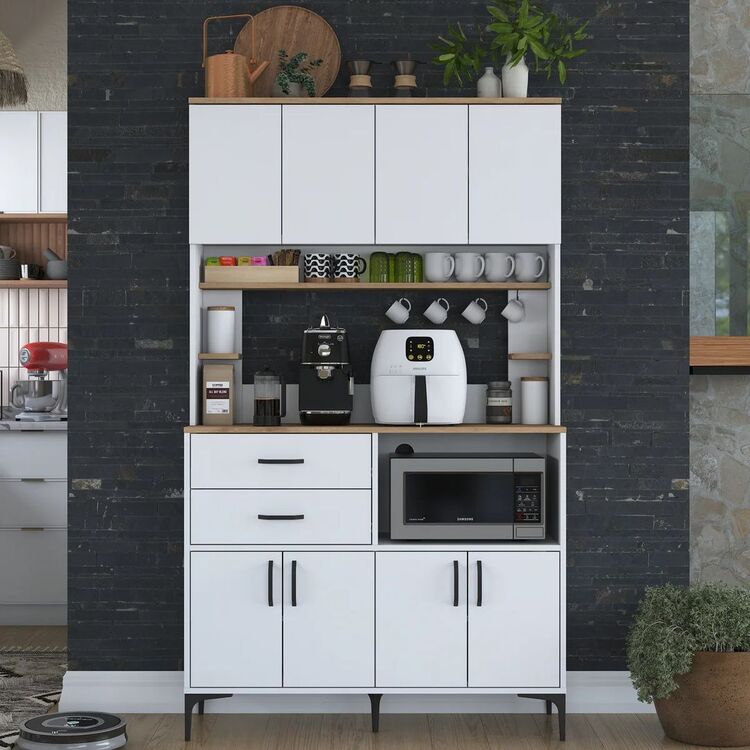Буфет Mirage Meble JE179 (White/Walnut)
