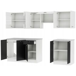 Bucatarie Mirjan24 Charles/Omega II 2.4m (White/Black) Thumb