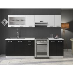 Bucatarie Mirjan24 Charles/Omega II 2.4m (White/Black) Thumb