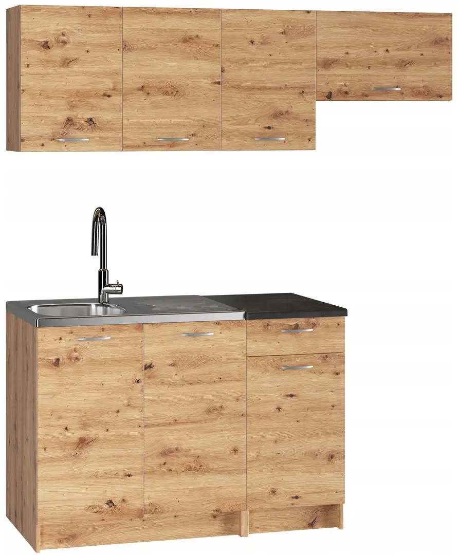 Bucatarie Mirjan24 Elena/Mela 1.2/1.8 (Artisan Oak/Black) - 2