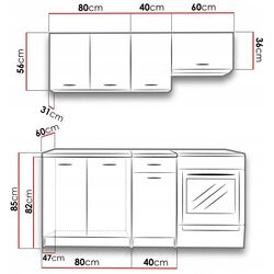 Bucatarie Mirjan24 Elena/Mela 1.2/1.8 (Artisan Oak/Black) Thumb