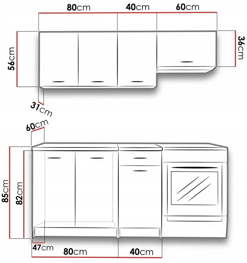 Bucatarie Mirjan24 Elena/Mela 1.2/1.8 (Artisan Oak/Black) - 5
