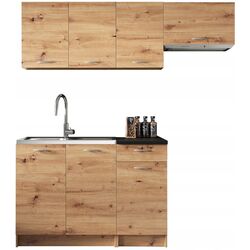 Bucatarie Mirjan24 Elena/Mela 1.2/1.8 (Artisan Oak/Black)