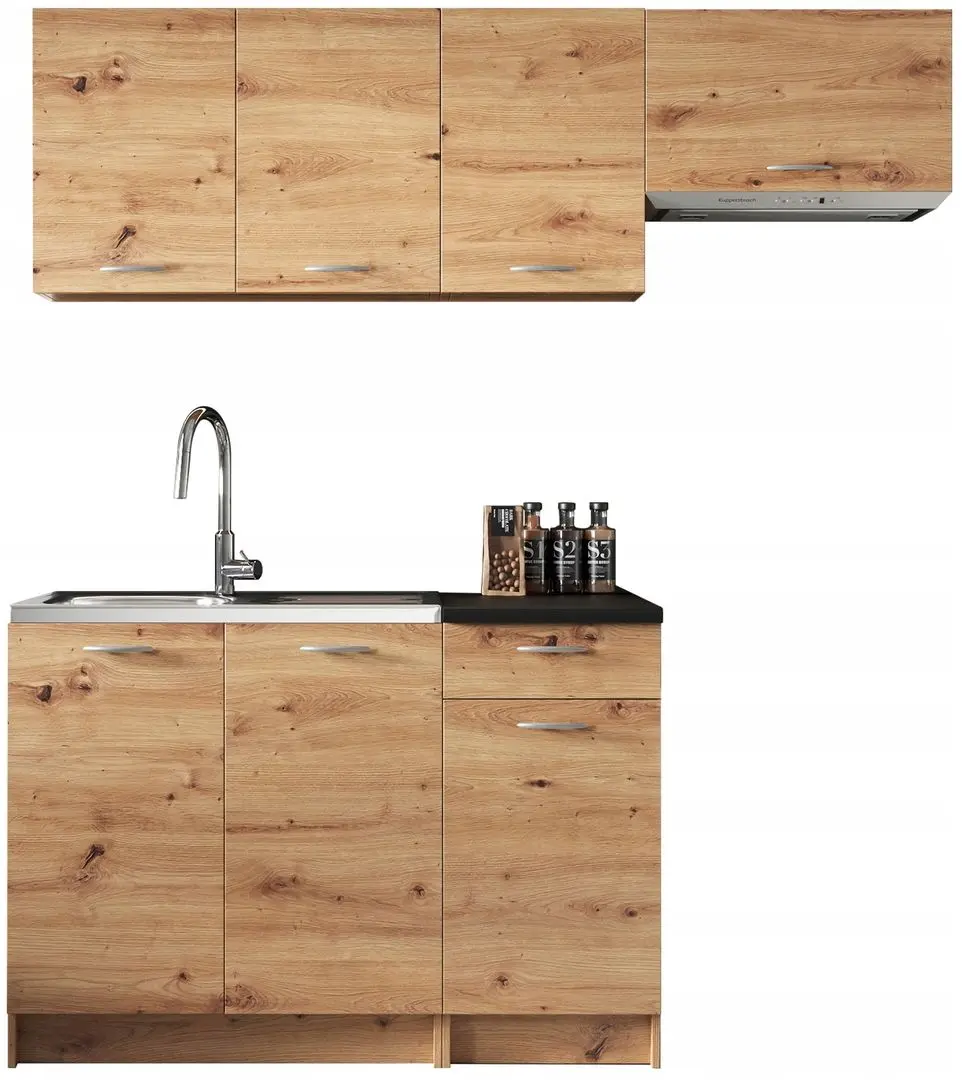 Bucatarie Mirjan24 Elena/Mela 1.2/1.8 (Artisan Oak/Black)