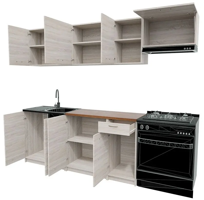 Кухня Mirjan24 Elena/Mela 1.2/1.8 (White/Petra Beige) - 5