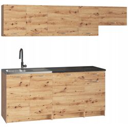 Bucatarie Mirjan24 Elena/Mela 1.8/2.4 (Artisan Oak/Black) Thumb