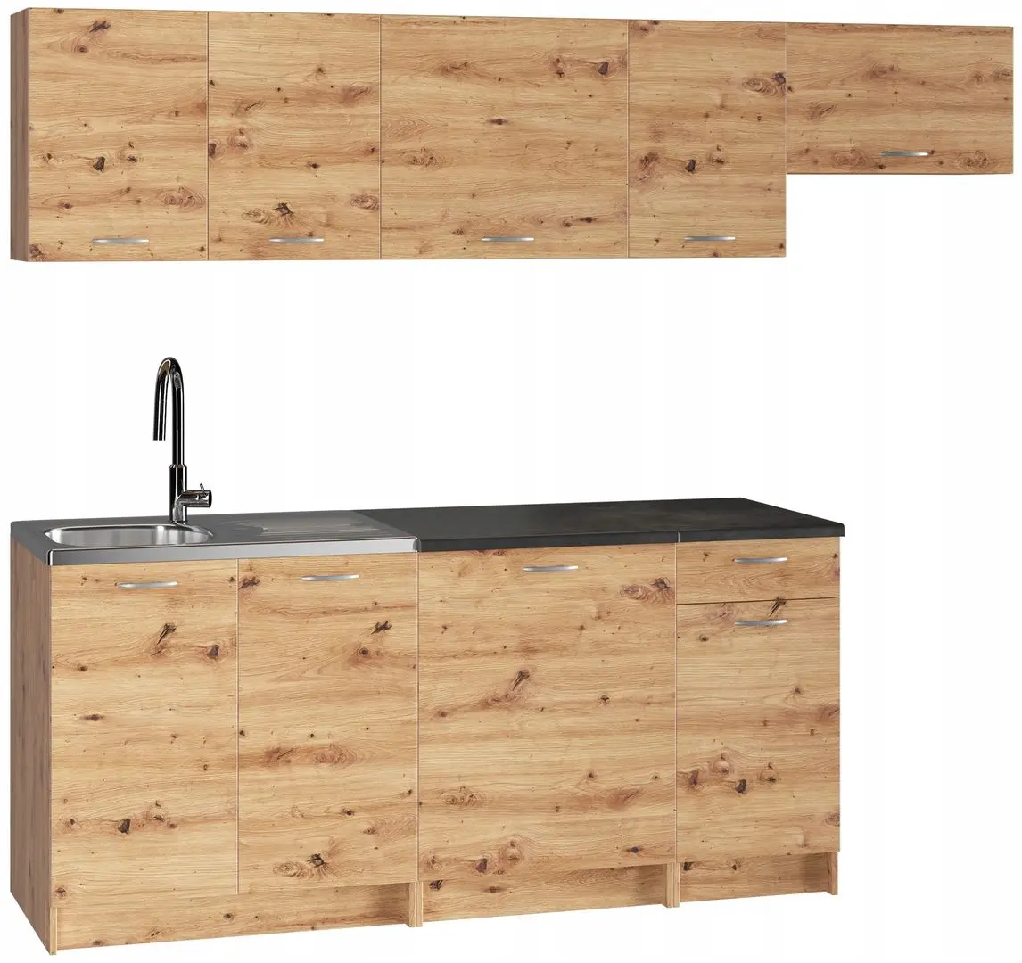 Bucatarie Mirjan24 Elena/Mela 1.8/2.4 (Artisan Oak/Black) - 5