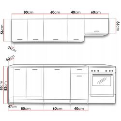 Bucatarie Mirjan24 Elena/Mela 1.8/2.4 (Artisan Oak/Black) Thumb