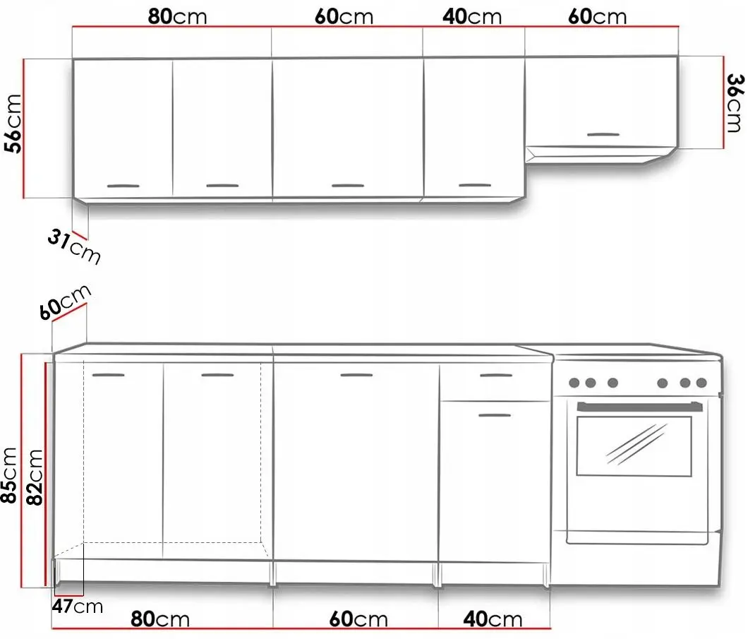 Bucatarie Mirjan24 Elena/Mela 1.8/2.4 (Artisan Oak/Black) - 3