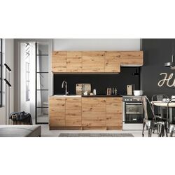 Bucatarie Mirjan24 Elena/Mela 1.8/2.4 (Artisan Oak/Black) Thumb