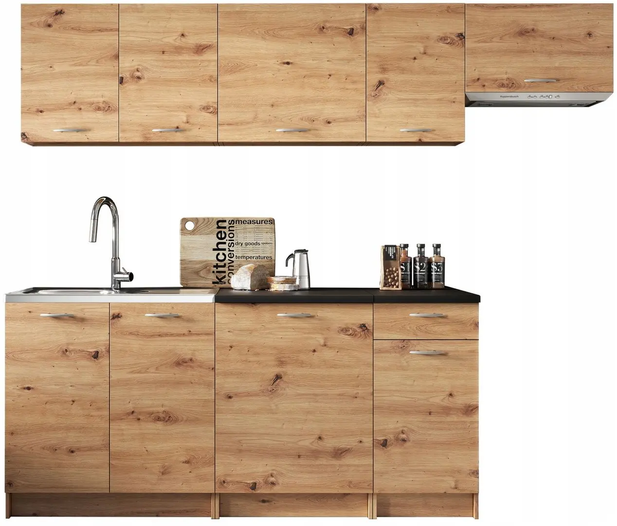 Bucatarie Mirjan24 Elena/Mela 1.8/2.4 (Artisan Oak/Black)