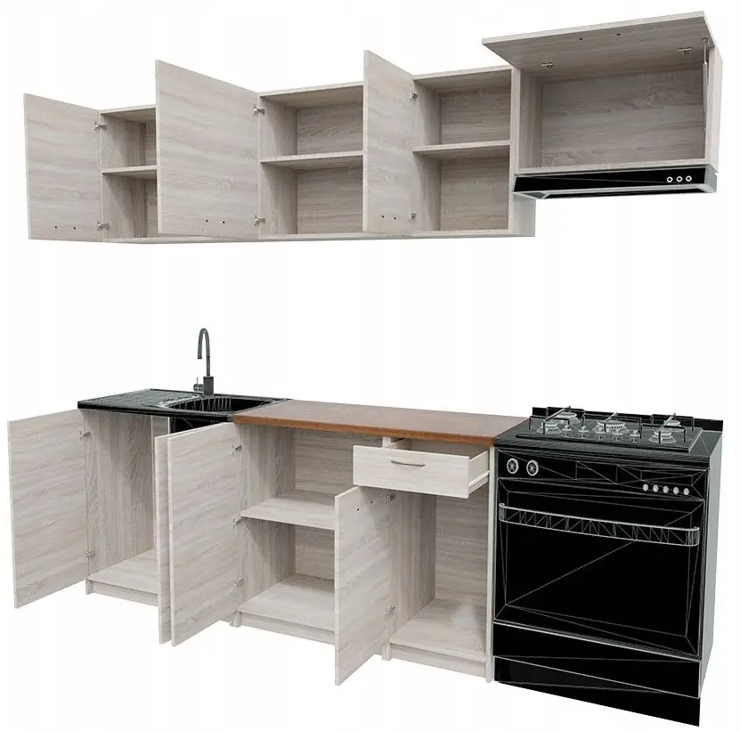 Bucatarie Mirjan24 Elena/Mela 1.8/2.4 (Sonoma Oak/Petra Beige) - 5