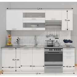 Bucatarie Mobhaus Fabiana 2.4m (White) Thumb