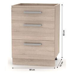 Bucatarie modulara Mobhaus Nova Plus (Sonoma Oak) Thumb