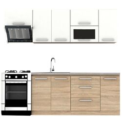 Bucatarie modulara Mobhaus Nova Plus (Sonoma Oak/White)