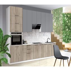 Кухня Modern Bono H110 2.7m (White/Craft Oak Grey/Slate Gray)