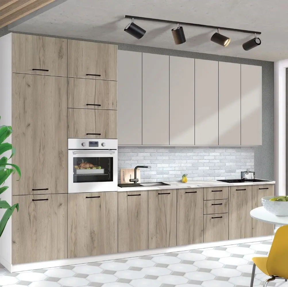 Кухня Modern Bono H110 3.6m (White/Craft Oak Grey/Cashmere)