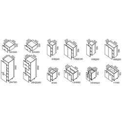 Bucatarie Modern Bono H110 3.6m (White/Blue/White Gloss) Thumb