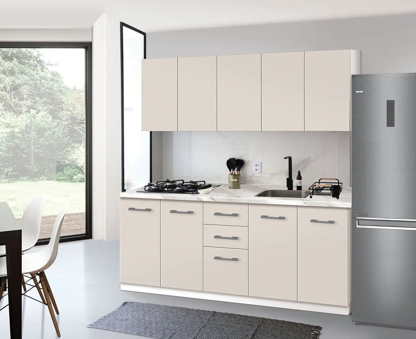 Кухня Modern Bono H68 2.0m (White/Cashmere)